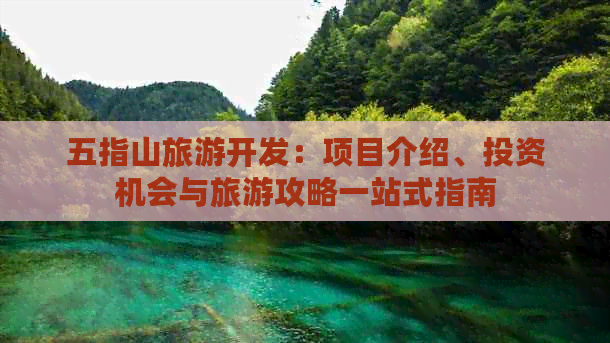 五指山旅游开发:项目介绍、投资机会与旅游攻略一站式指南